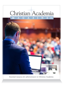 Christian Academia Magazine cover